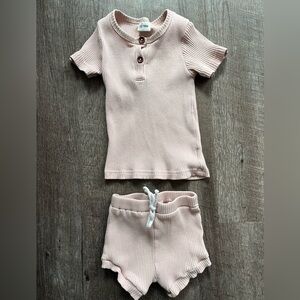 Blush pink boutique 2 piece set 12-18m